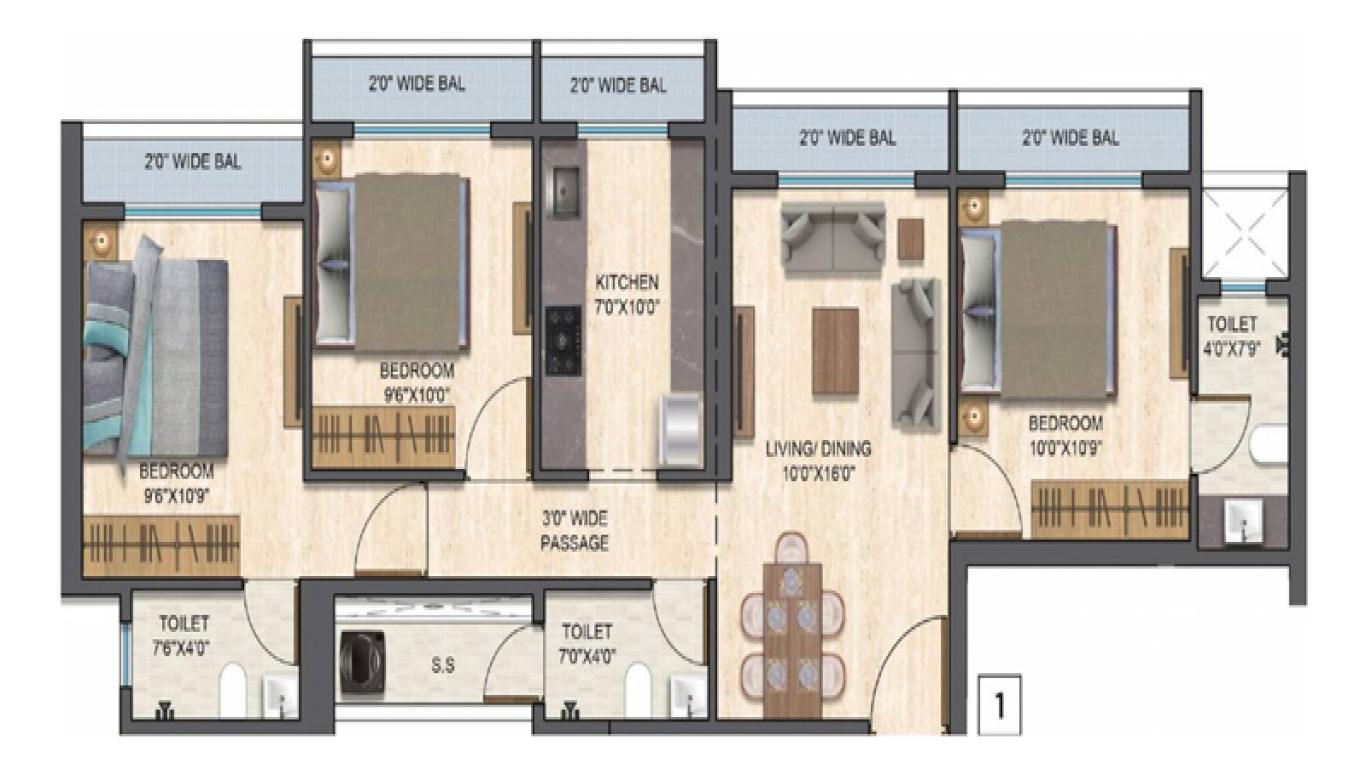 Tycoons Square Kalyan West, 1 & 2 BHK Premium Apartments in Tycoons Square.